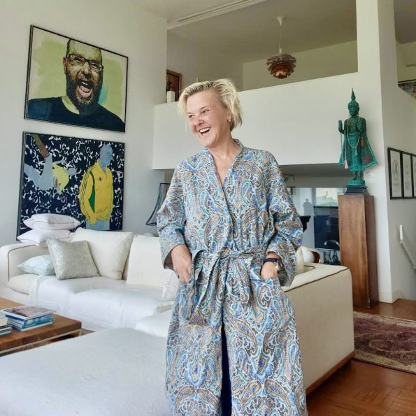 Kimono Style Bathrobe / Mosaic / Short